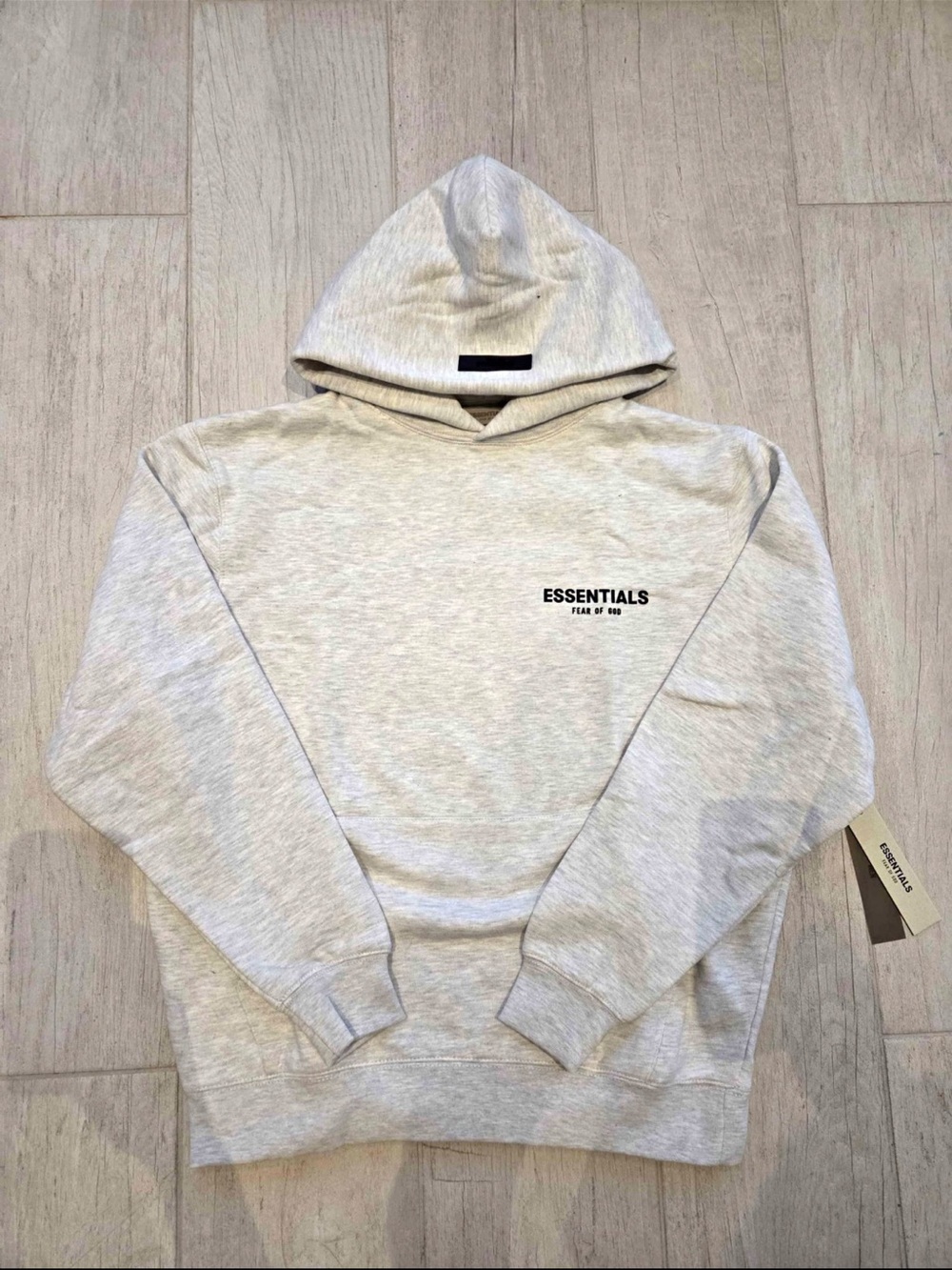 Essentials Light Gray Men's Logo Hoodie